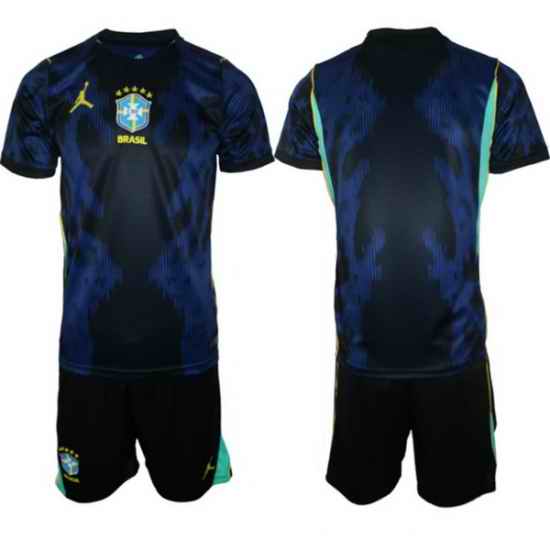 Youth Brazil 2026 FIFA World Cup Blue Away Soccer Jersey BLANK